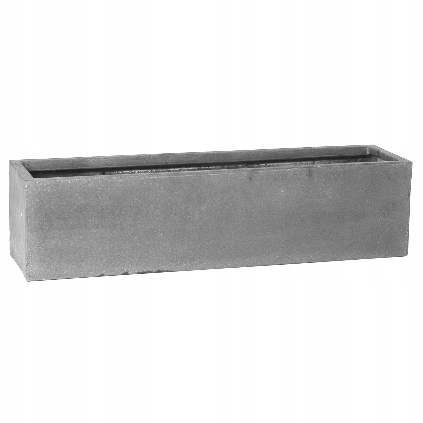 szara długa prostokątna donica Balcony 80x20/20 cm