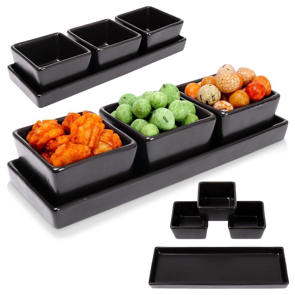 

Miseczki Miski Ceramiczne do Dipów Przekąsek Taca