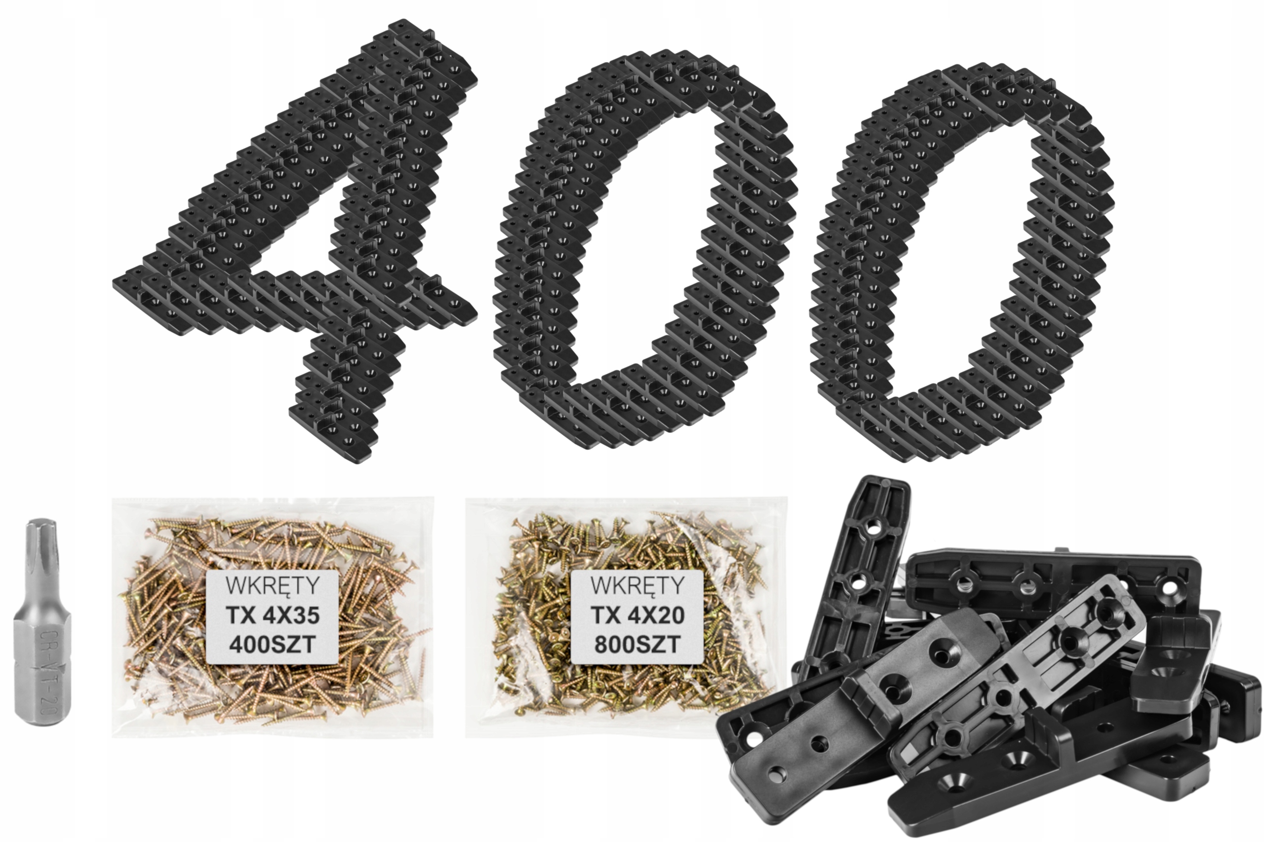 

Podkładki ukrytego montażu desek tarasowych 1601el