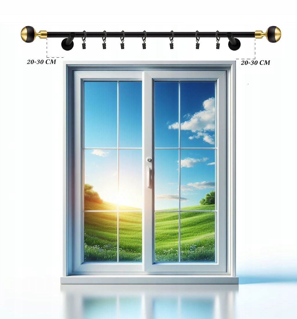 KARNISZ POJEDYNCZY 19MM METALOWY CZARNY MAT / BIAŁY 260cm LOFT Rodzaj karnisza pojedynczy