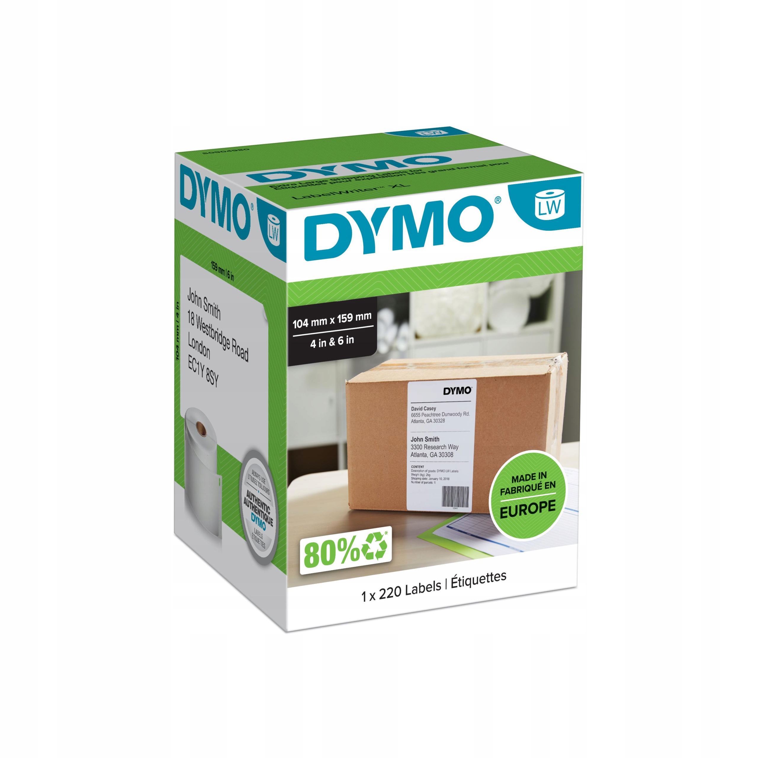 Etikety Dymo S0904980 104 mm x 159 mm, originální