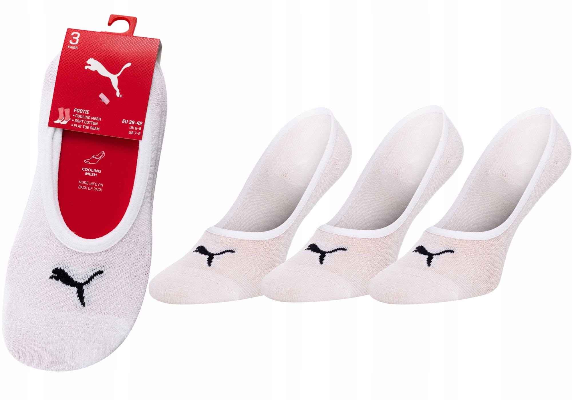 

Puma Skarpetki Mikrostopki Footie 3P White R:43-46
