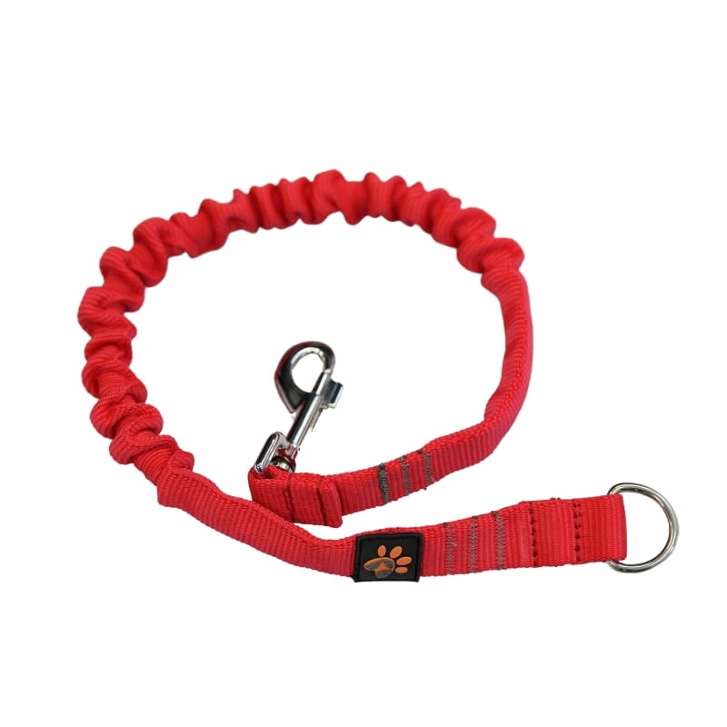 Tlumič na vodítko JoQu pro středního psa, červený
