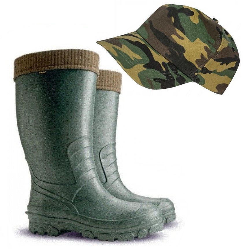 Holínky holínky Eva Polské Demar Čepice Maskáčový