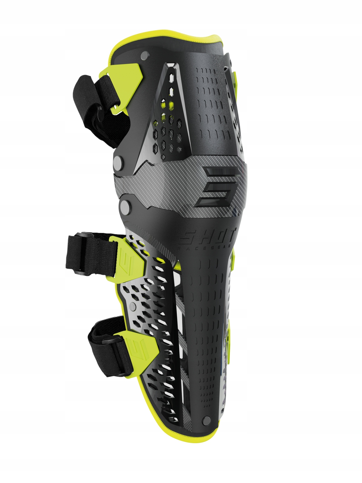Chrániče kolien Shot Racing Airflow Čierna/Žltá fluo