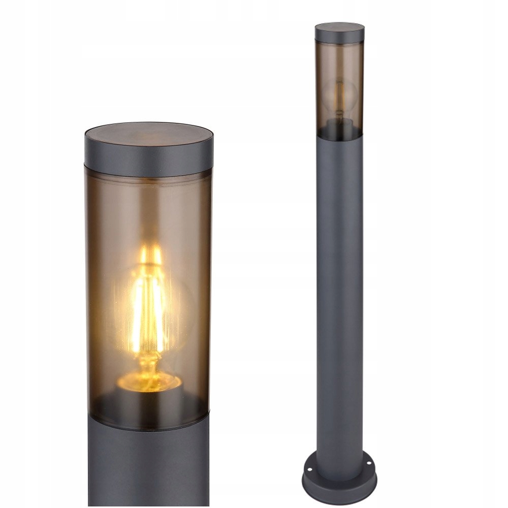 Moderní venkovní zahradní lampa Boston antracitová 80 cm E27 23W