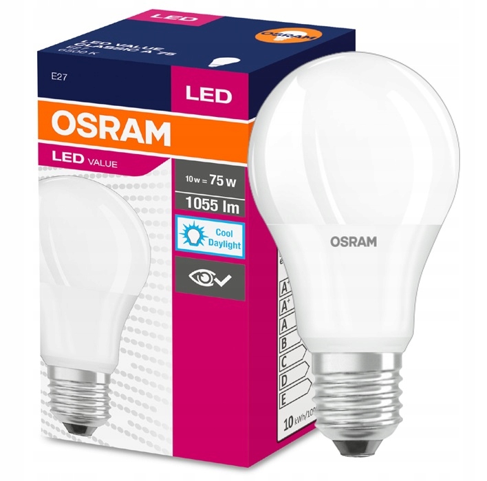 

Osram żarówka Led Value 10W 75W E27 6500K