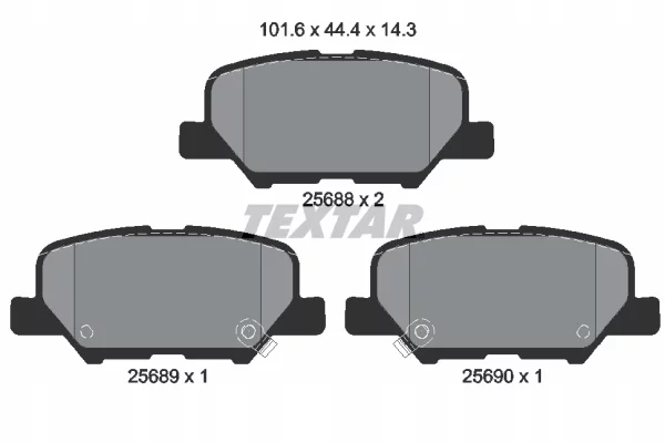 2× textar 92254703 тормозной диск + тормозные колодки зад 2568801