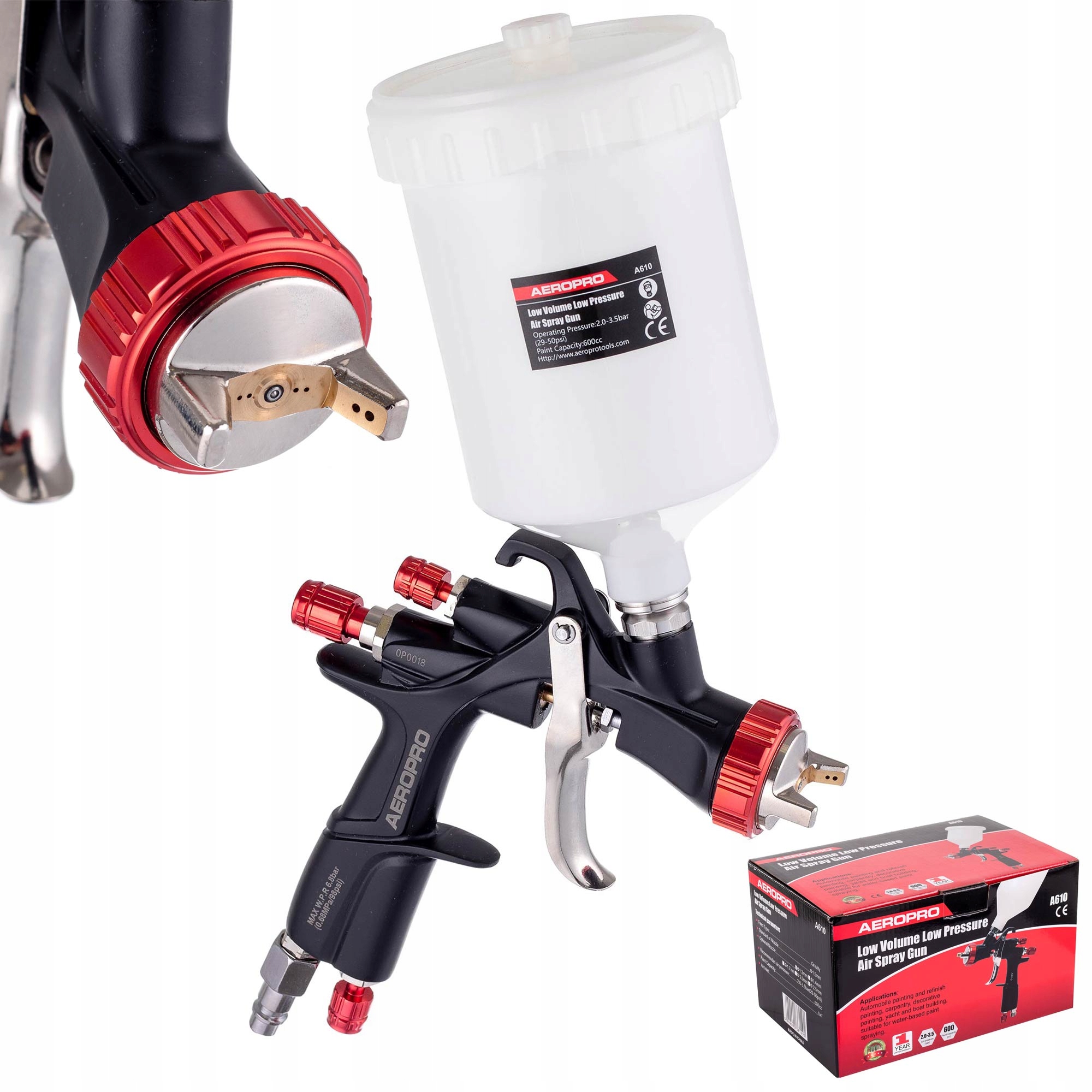 Lakovací Pistole 2,5 MM Tryska Lvlp Pro Malování A Malování Kompresorem