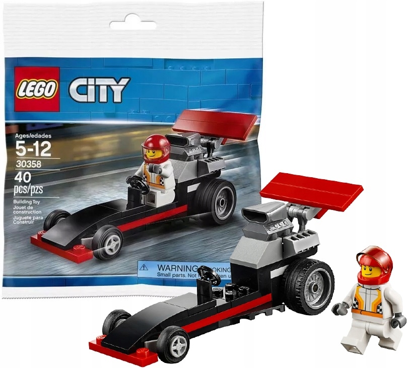 Originální Lego City 30358 Dragster Stavebnice Nové Závodní auto