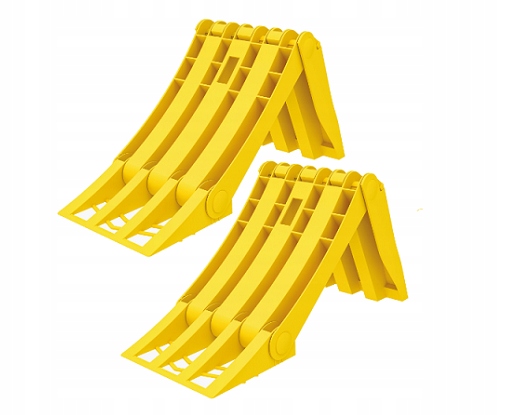 2x Skládací klín, žlutý s kovem Lokhen Origamy 46 autopřepravník přívěs