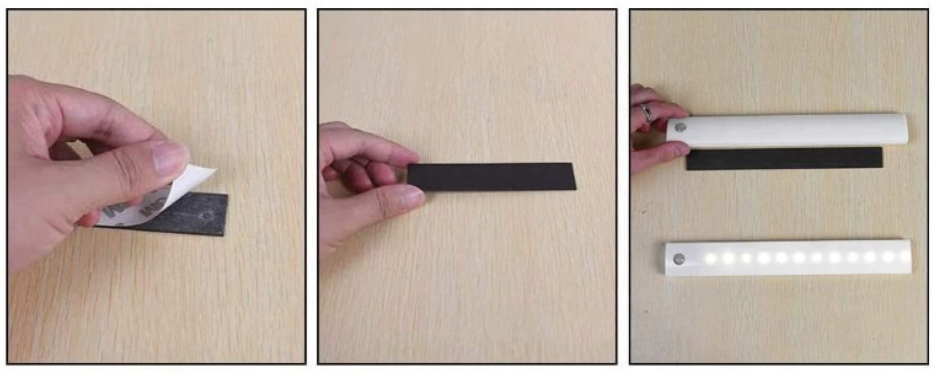 Lampka LED z CZUJNIKIEM RUCHU na USB BEZPRZEWODOWA Lampeczka na korytarz Długość/wysokość 25 cm