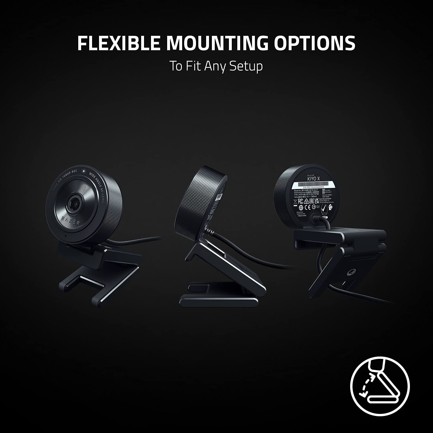 KAMERA INTERNETOWA RAZER KIYO X 60 FPS 2 MPIX 1920X1080 USB 2.0 CZARNA Stan opakowania oryginalne