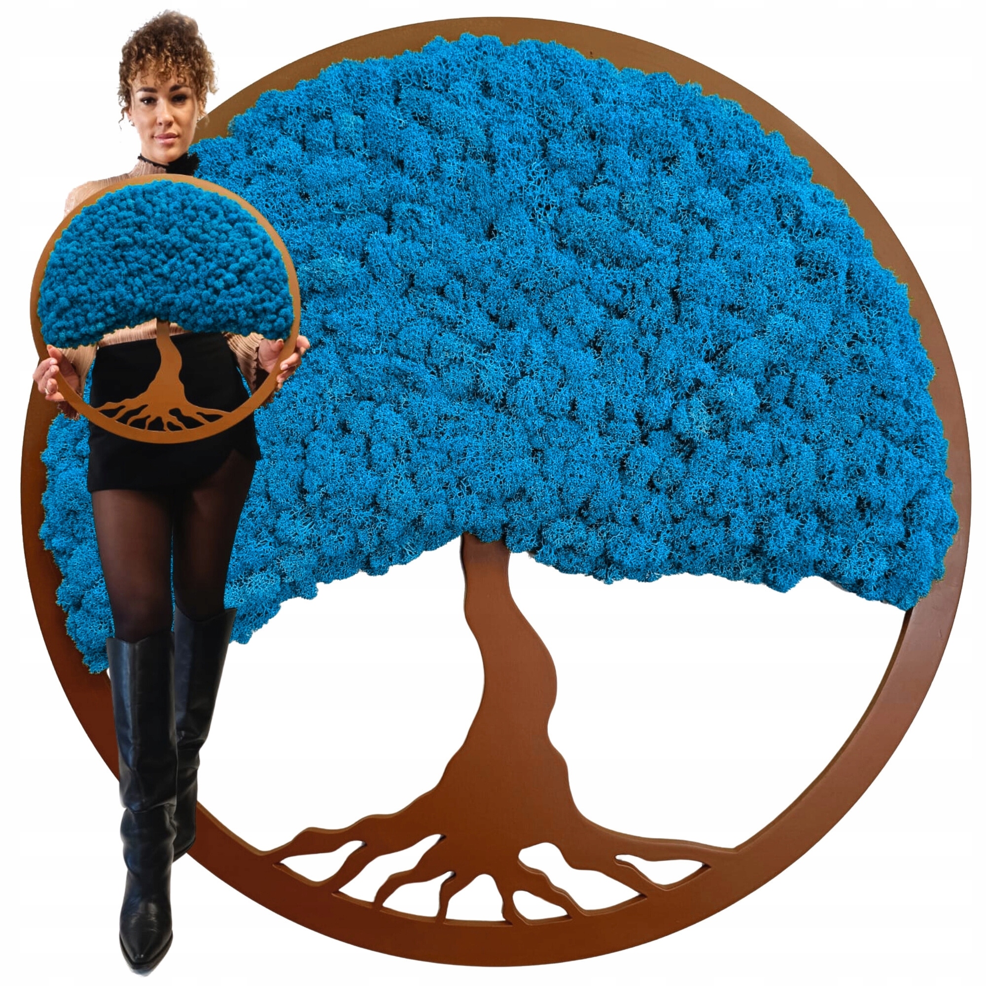 Dekorativní obraz z mechu chrobotka k zavěšení na zeď Strom Života