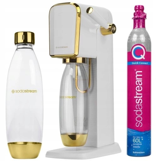 Saturátor Sodastream Art Bielo-zlatý Flaška Bombička Na Sýtenie Vody