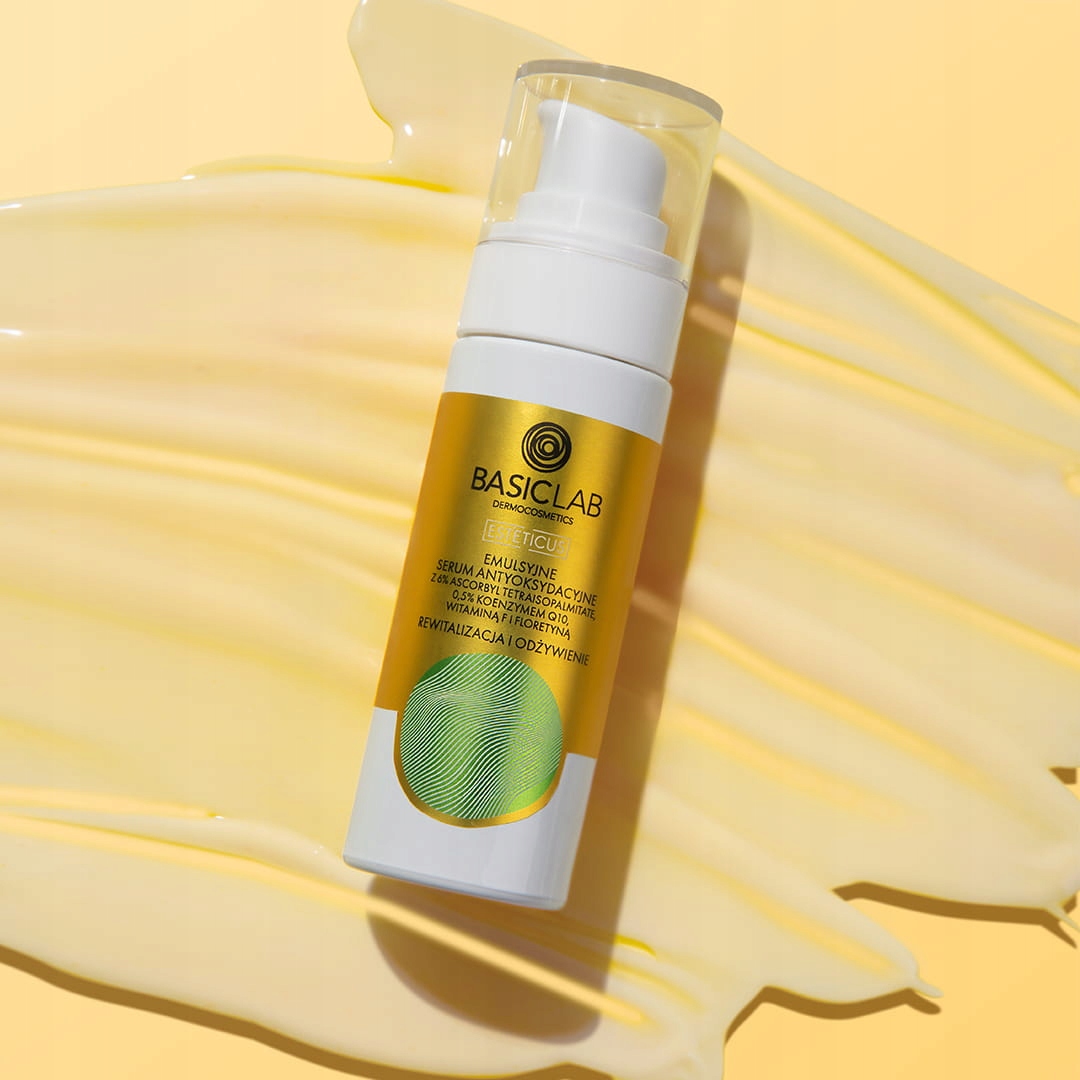 BasicLab Emulsyjne Serum Antyosydacyjne z Witaminą C Odżywia Skórę 30 ml Marka BasicLab