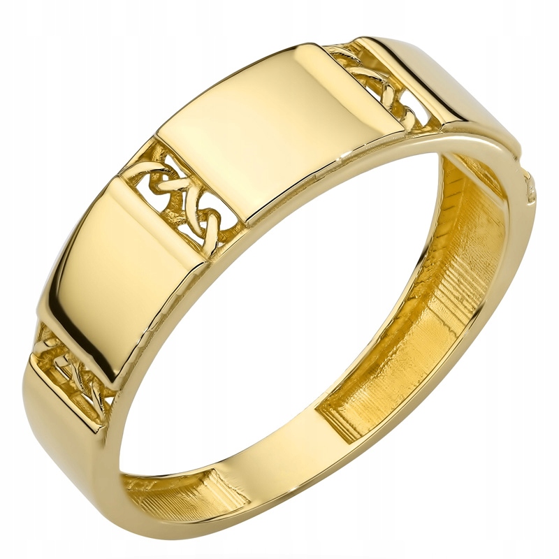 Zlatý Prstýnek Ažurový pr. 585 Pletené vložky vel. 18