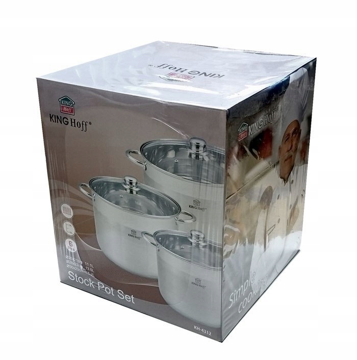 GARNKI ZESTAW 3 SZT 26 28 30CM Marka Kinghoff