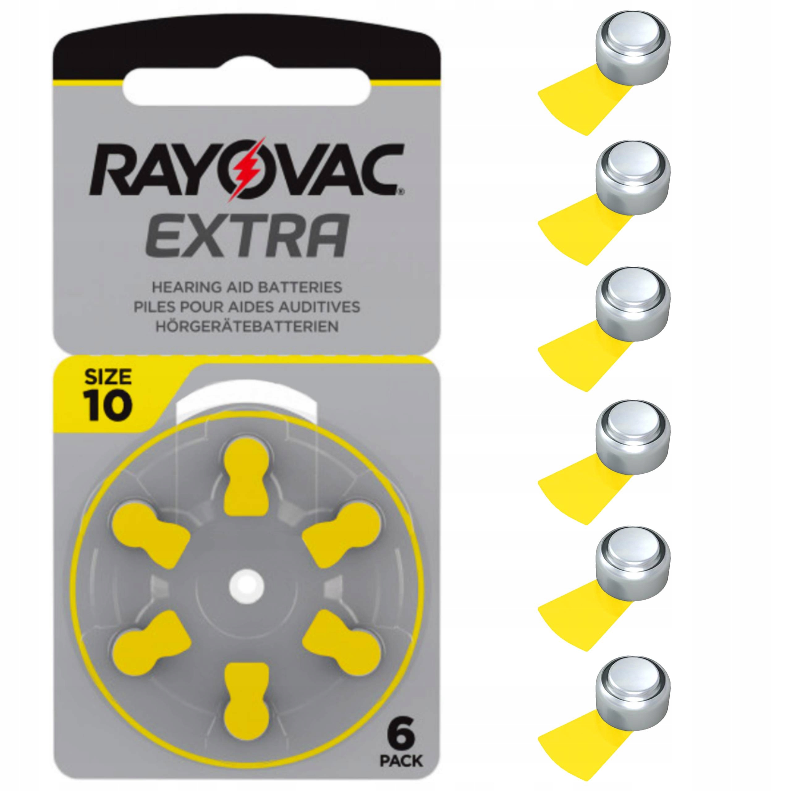 

6x Baterie Rayovac do aparatów słuchowych 10 Mf
