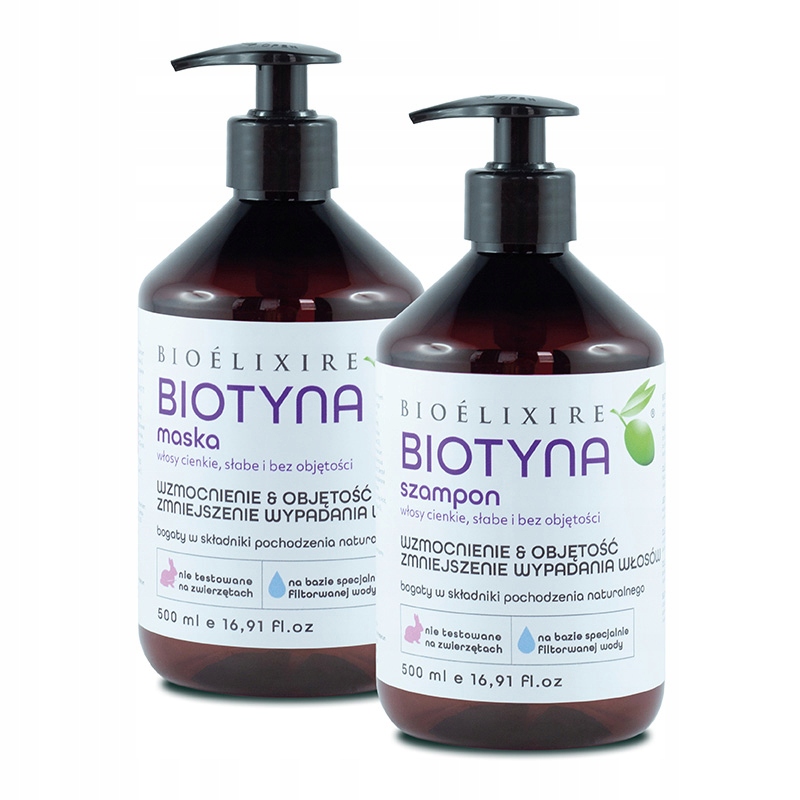 BIOELIXIRE BIOTYNA SZAMPON + MASKA ZESTAW 2x 500ml