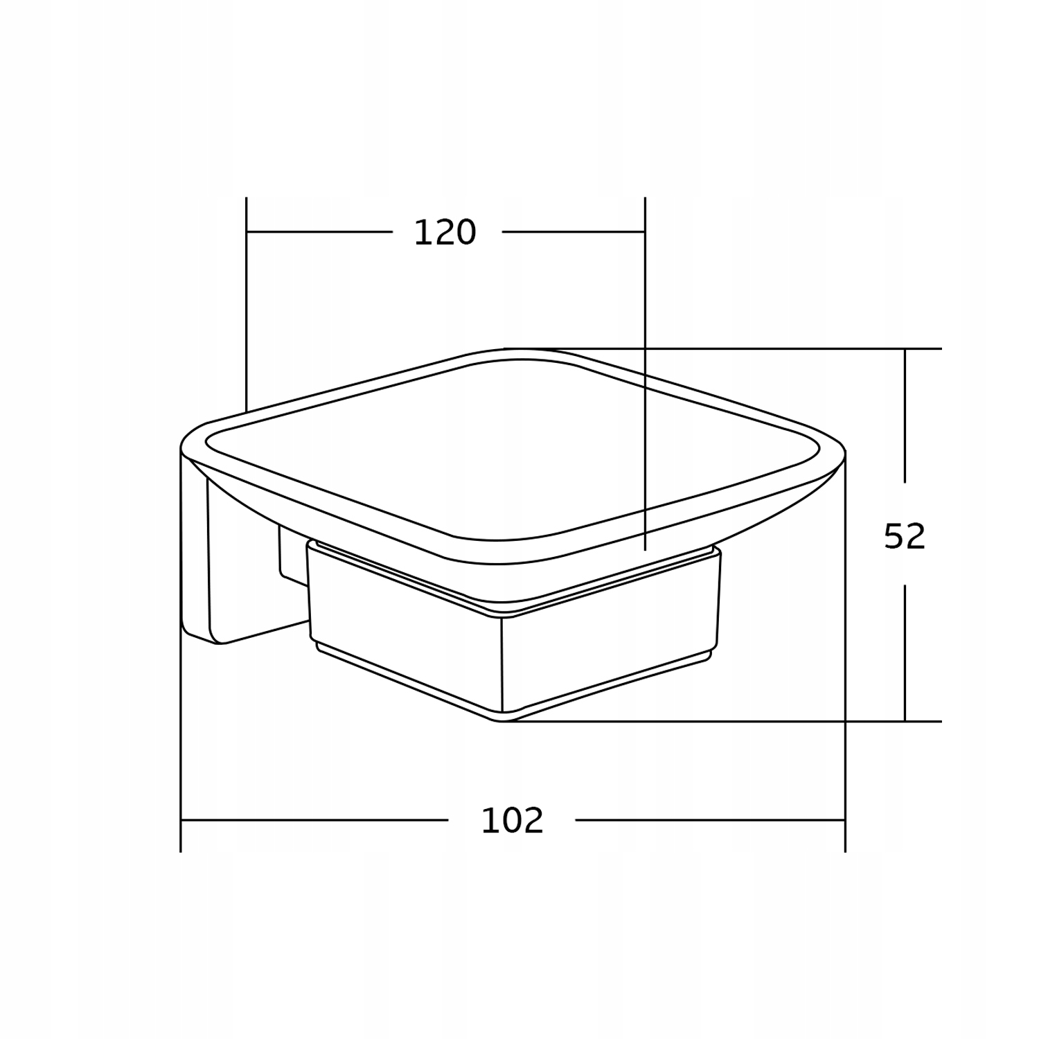 MEXEN ASIS ŚCIENNA WISZĄCA MYDELNICZKA CHROM SZKŁO Linia Asis