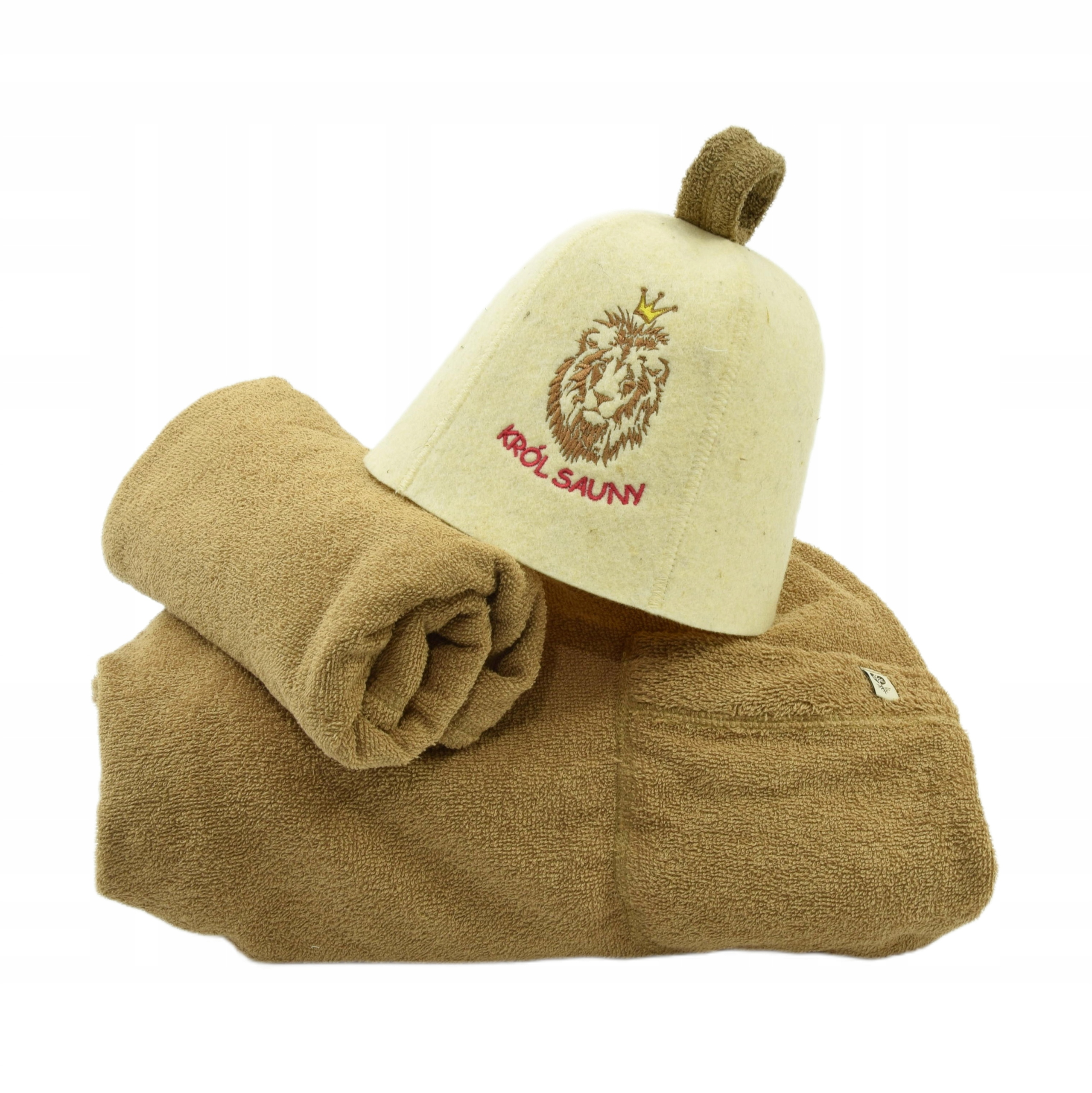 Čepice Klobouk Vlna Ručník do sauny Pánský set 3 cz vel L