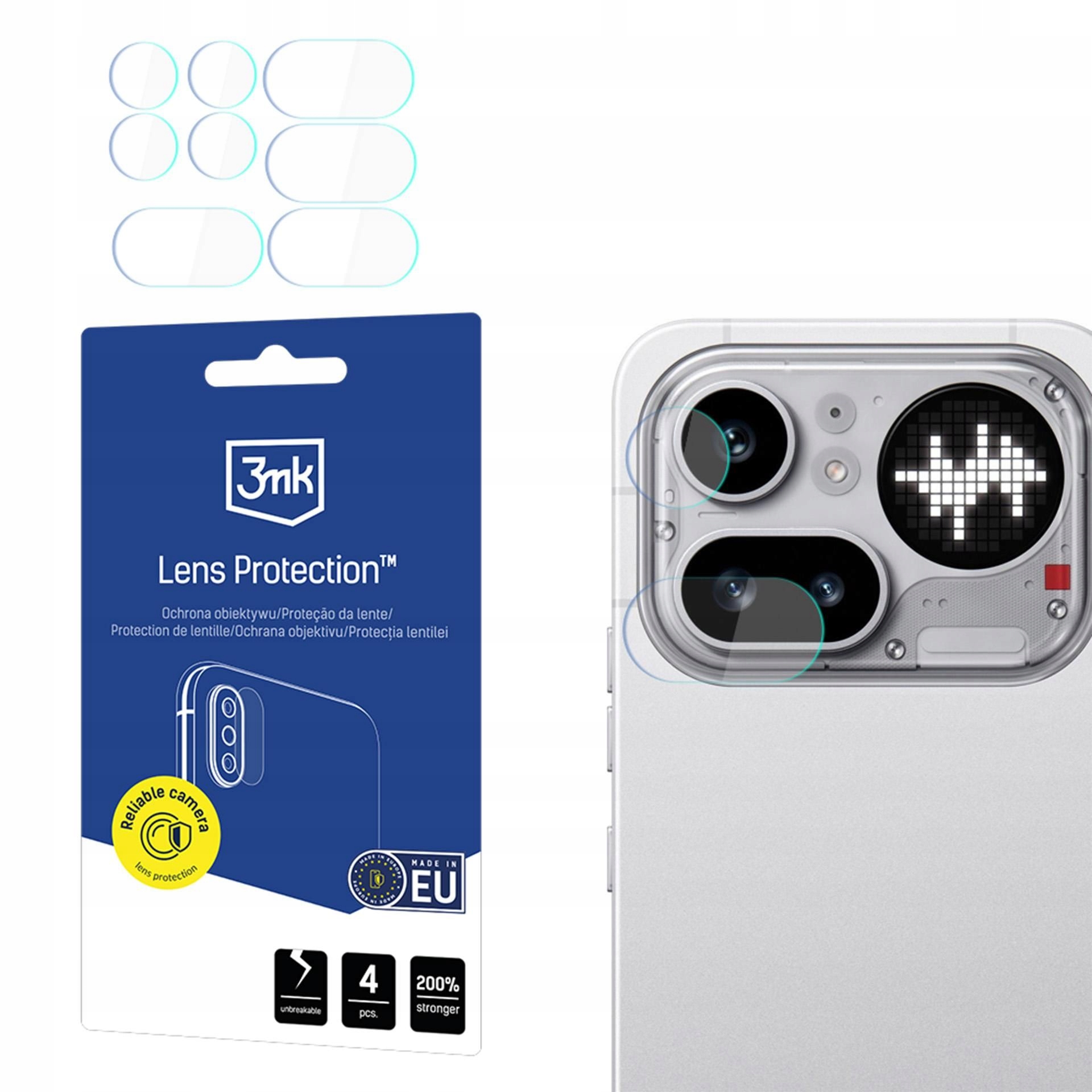 4x Szkło na obiektyw aparatu do Nothing Phone (4a) Pro 3mk Lens Protection