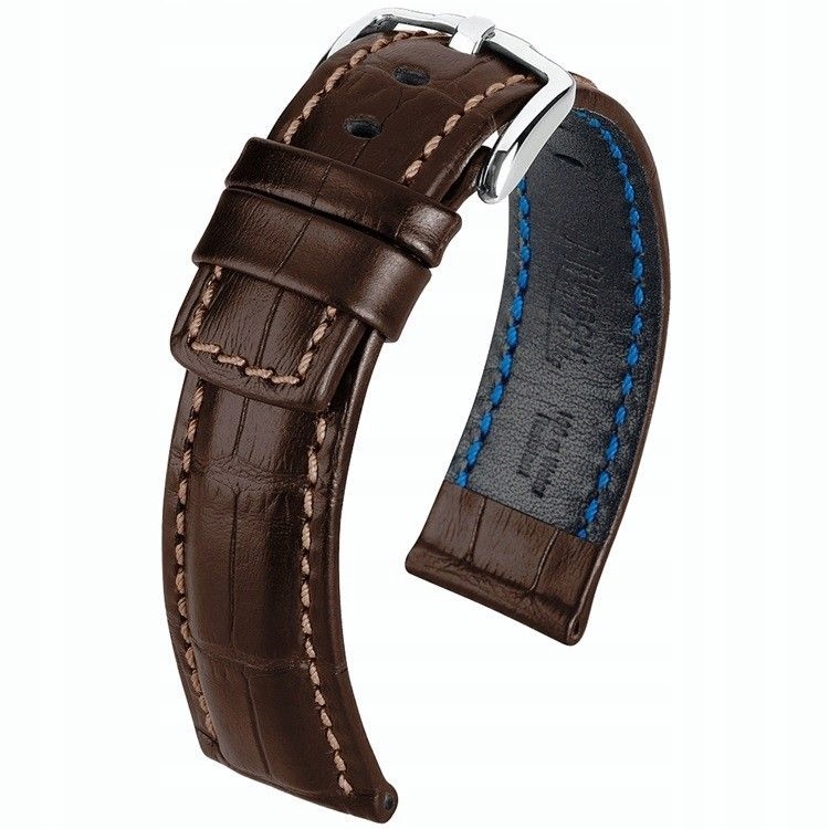 Hnědý kožený opasek 20 mm Hirsch Grand Duke