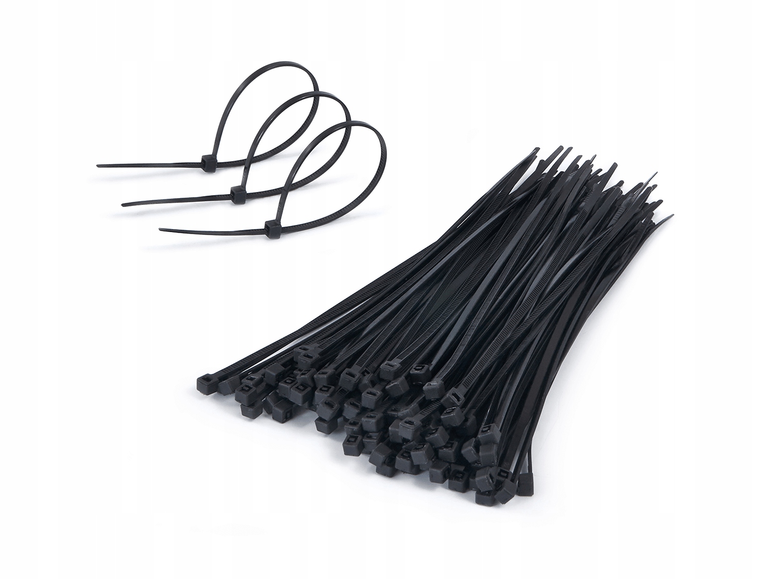 Opaski Zaciskowe Kablowe Trytytki Czarne 3x150mm 100SZT