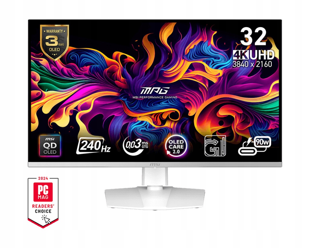 Msi MPG/321URXW/31,5"/QD-OLED/4K UHD/240Hz/0,03ms/Biela/3R