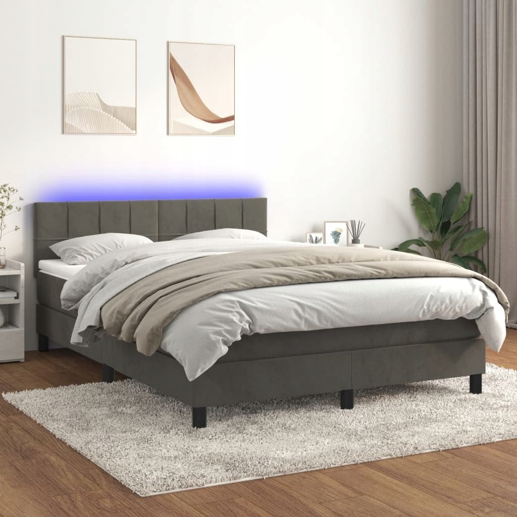 Postel dvoulůžková dřevěná VidaXL 1 240x200 odstíny šedé
