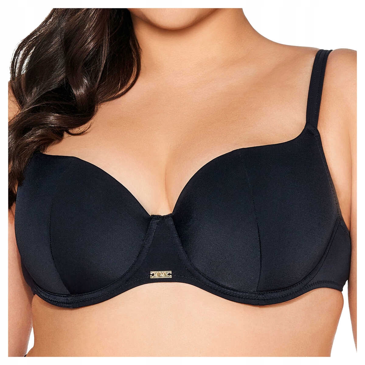 Ava Plavková podprsenka vyztužená podprsenka Sk 313 černá plus 80I