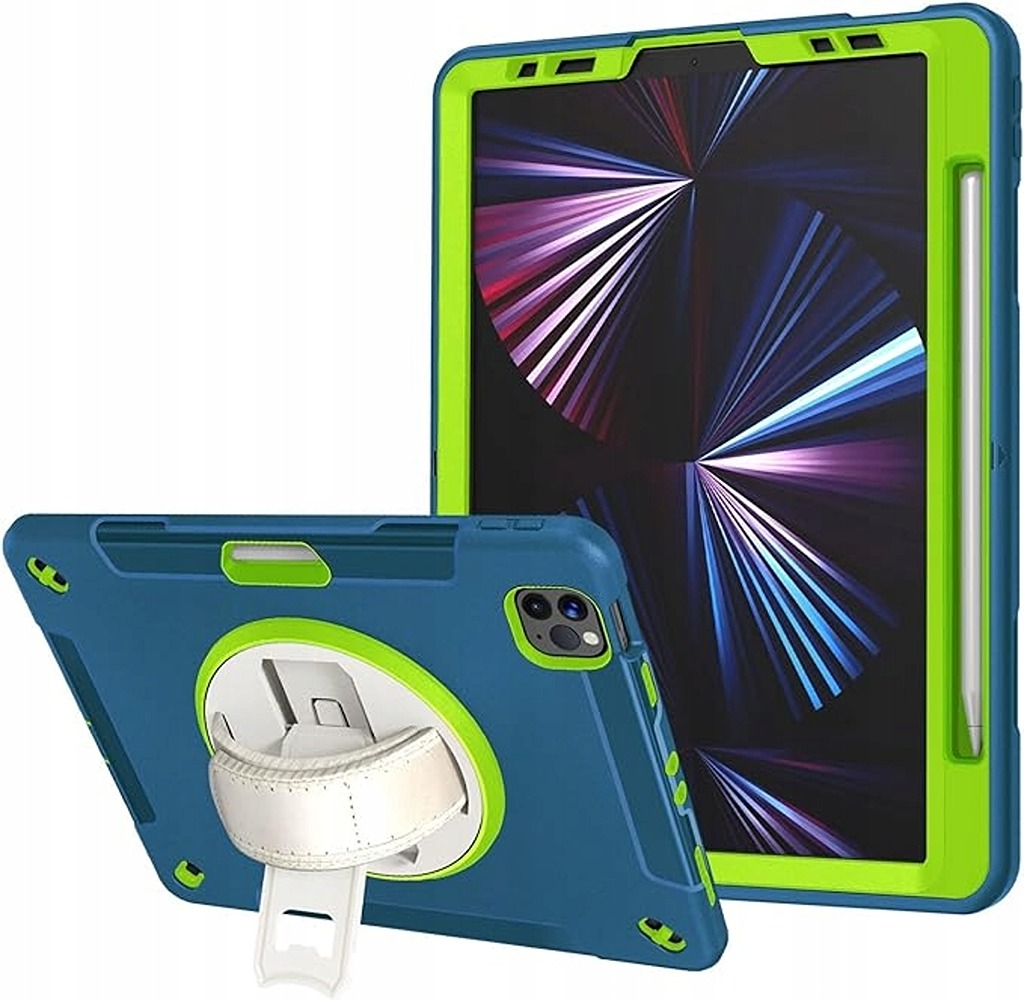 Pouzdro pro iPad Pro 11 Pancéřové s otočnou podložkou Tyrkysové