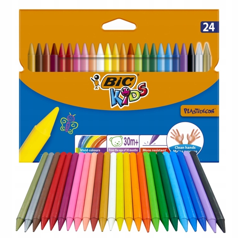 

Kredki Woskowe Bic Kids Plastidecor 24
