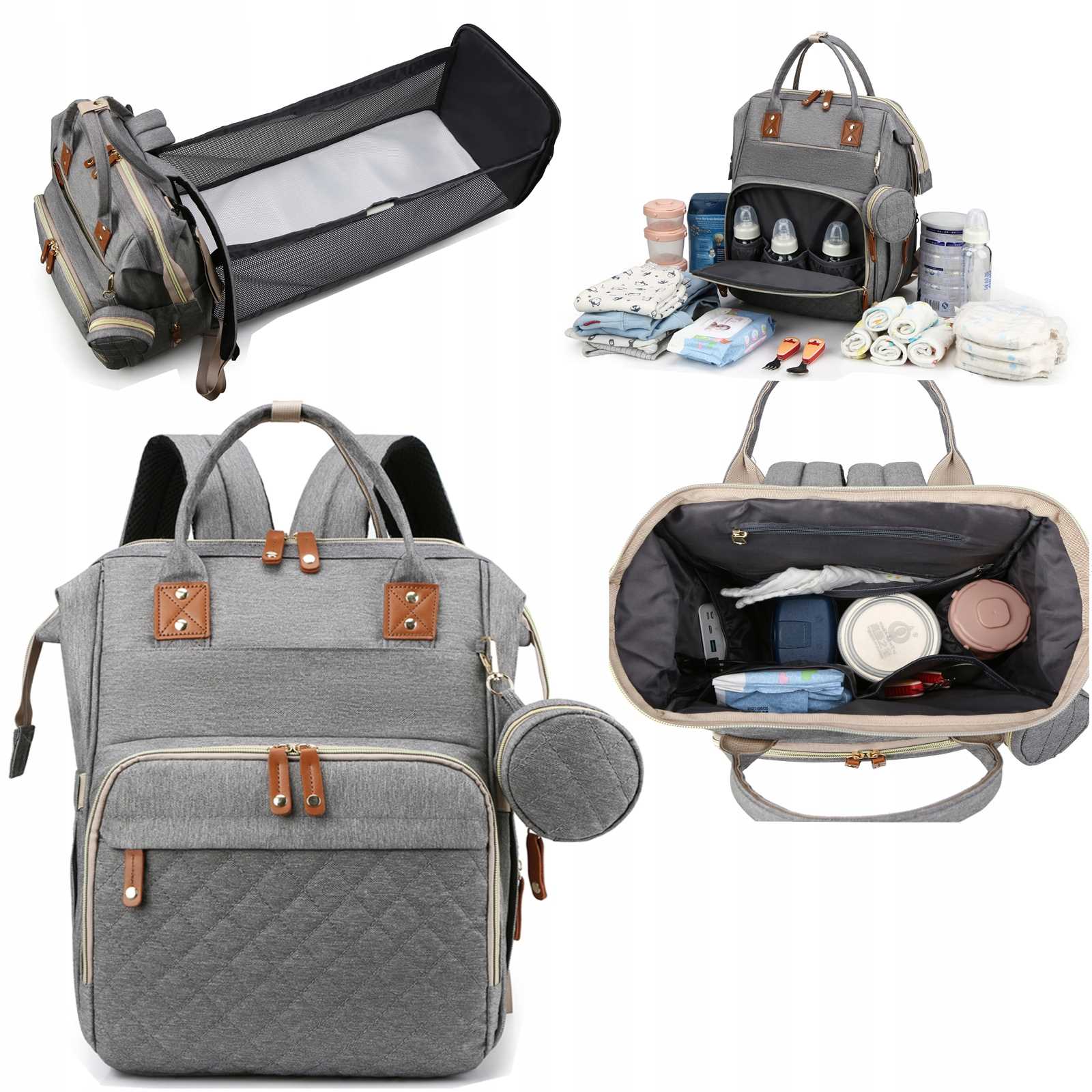 

Plecak dla Mamy Torba Organizer Przewijak Łóżeczko