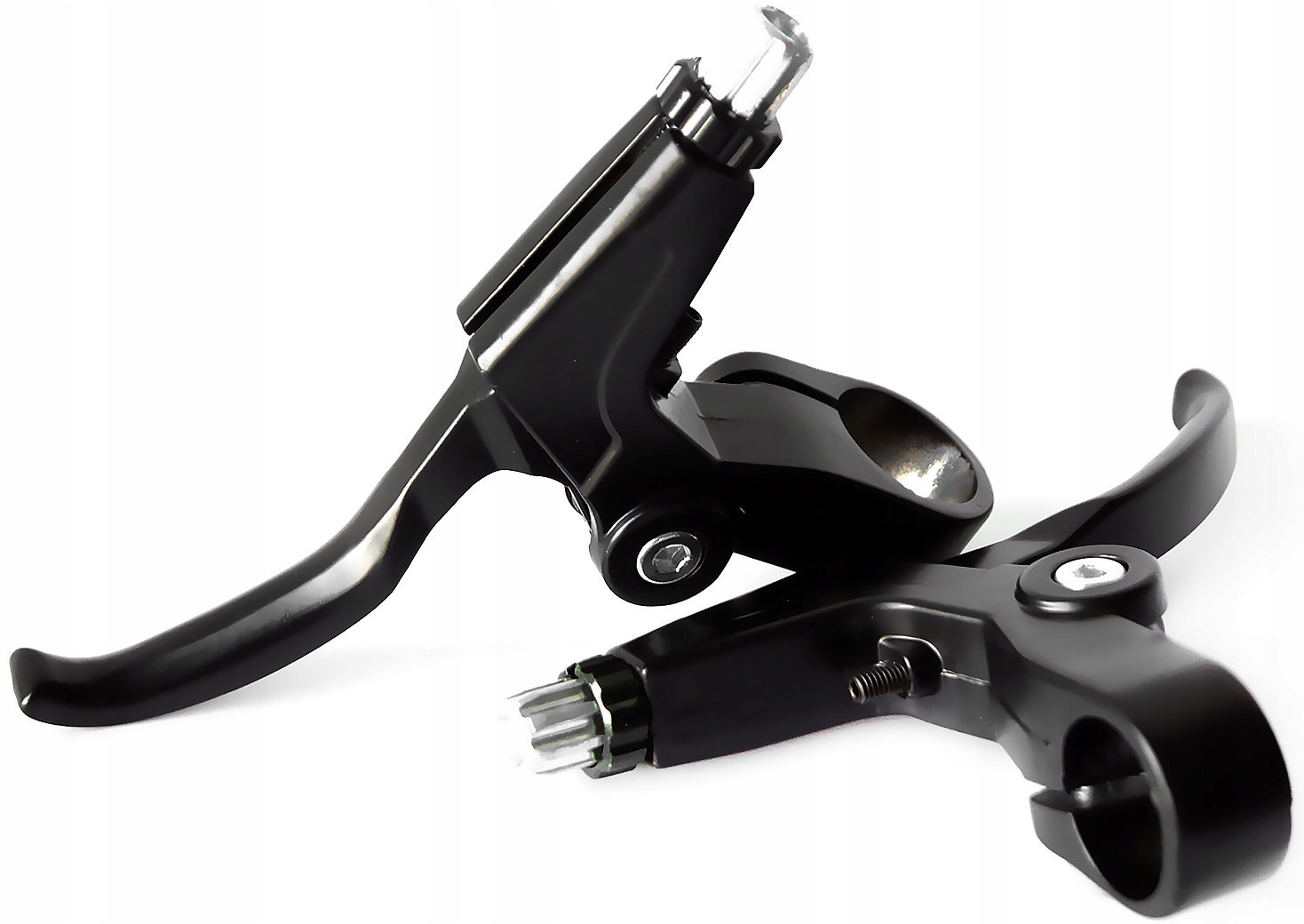 DŹWIGNIE HAMULCA KLAMKI ALU/ALU CZARNE 2-PALCE