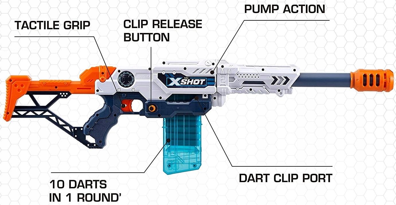 SNAJPERKA WYRZUTNIA X-SHOT MAX ATTACK 24 STRZAŁKI Seria x-shot