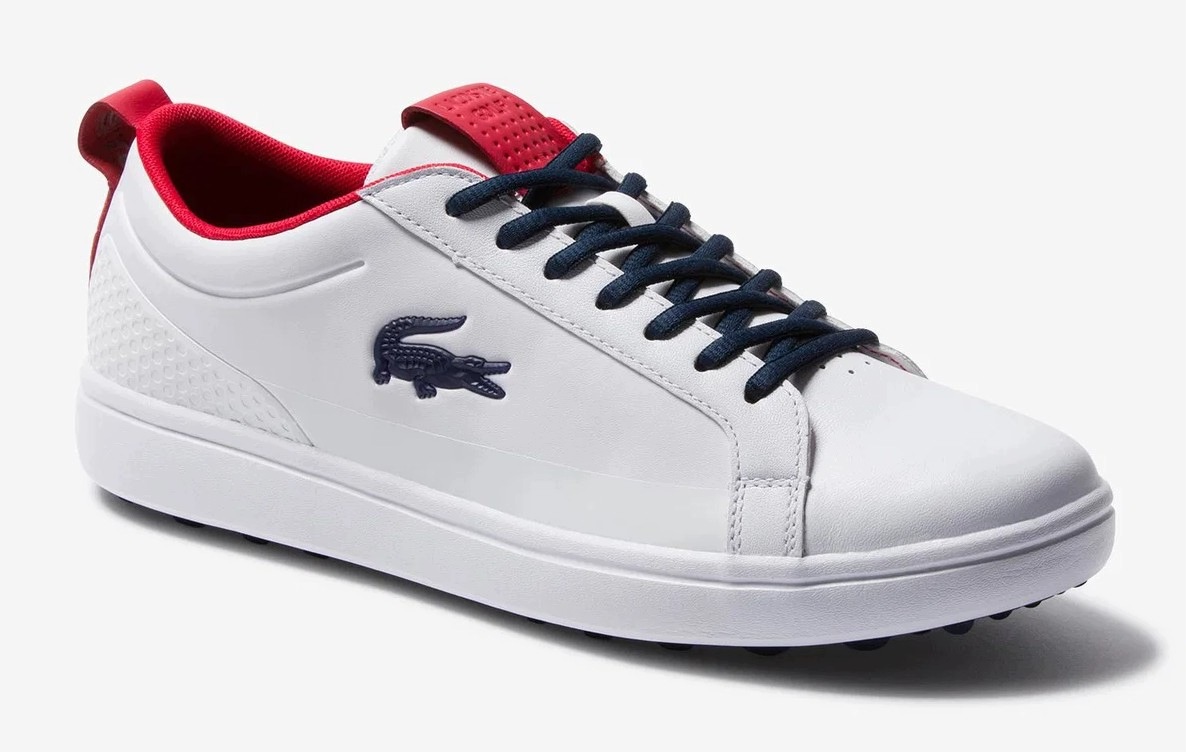 Golfové boty Lacoste G Elite 120 kožené bílé spikeless 42,5