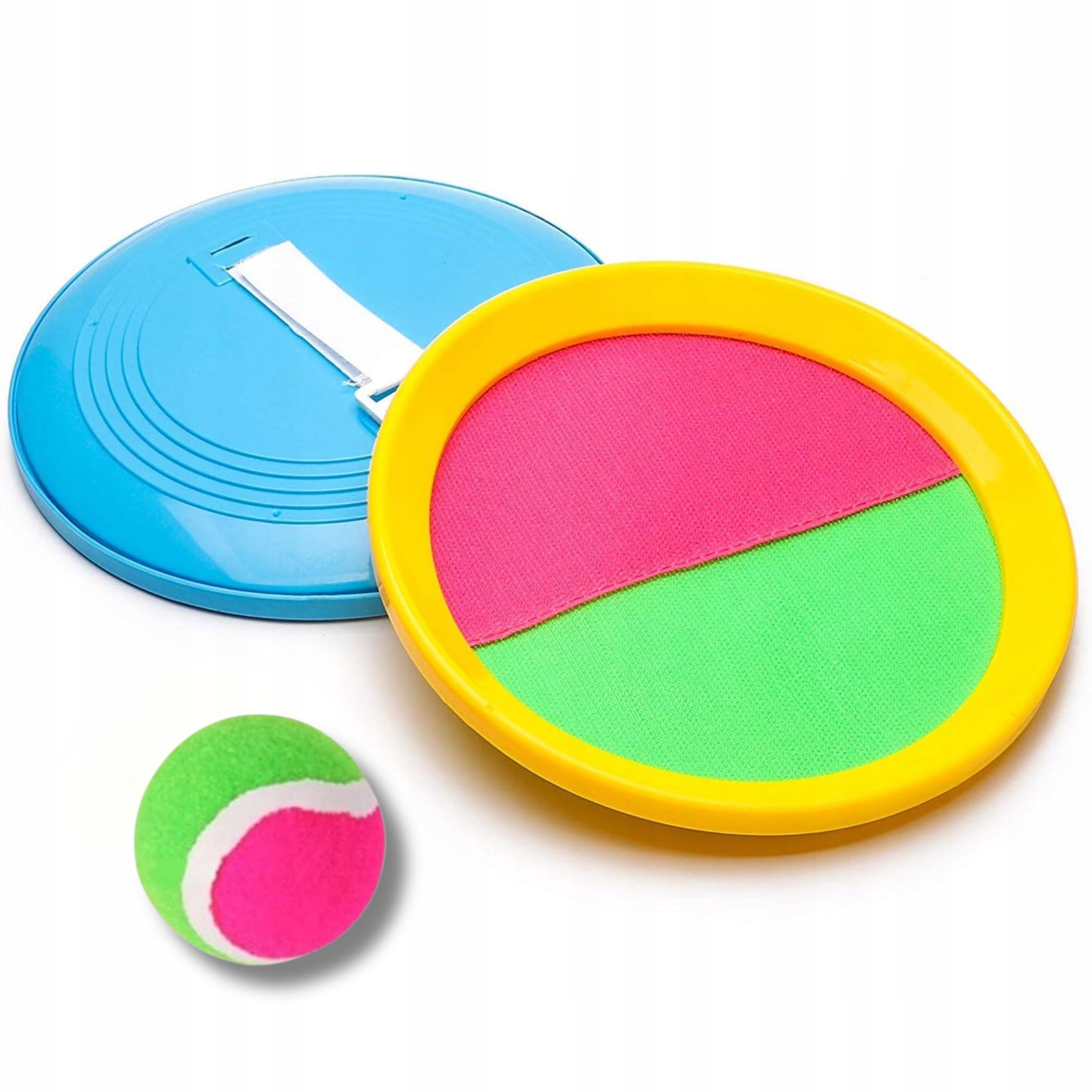 CATCH BALL GRA NA RZEPY RZUCAJ ŁAP PALETKI Z RZEPAMI + PIŁKA ZESTAW NA DWÓR Szerokość produktu 17.5 cm