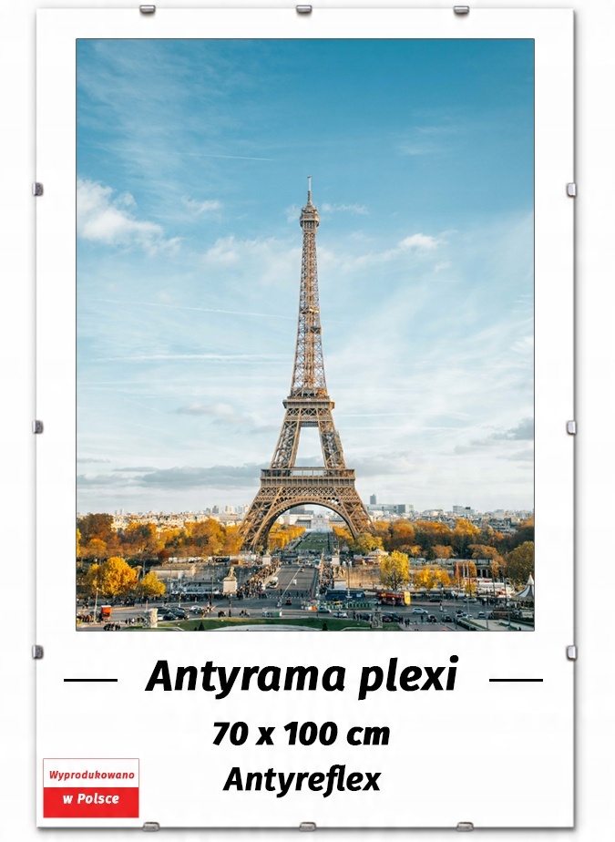 

Antyrama 70x100 100x70 Antyreflex Białe Brzegi