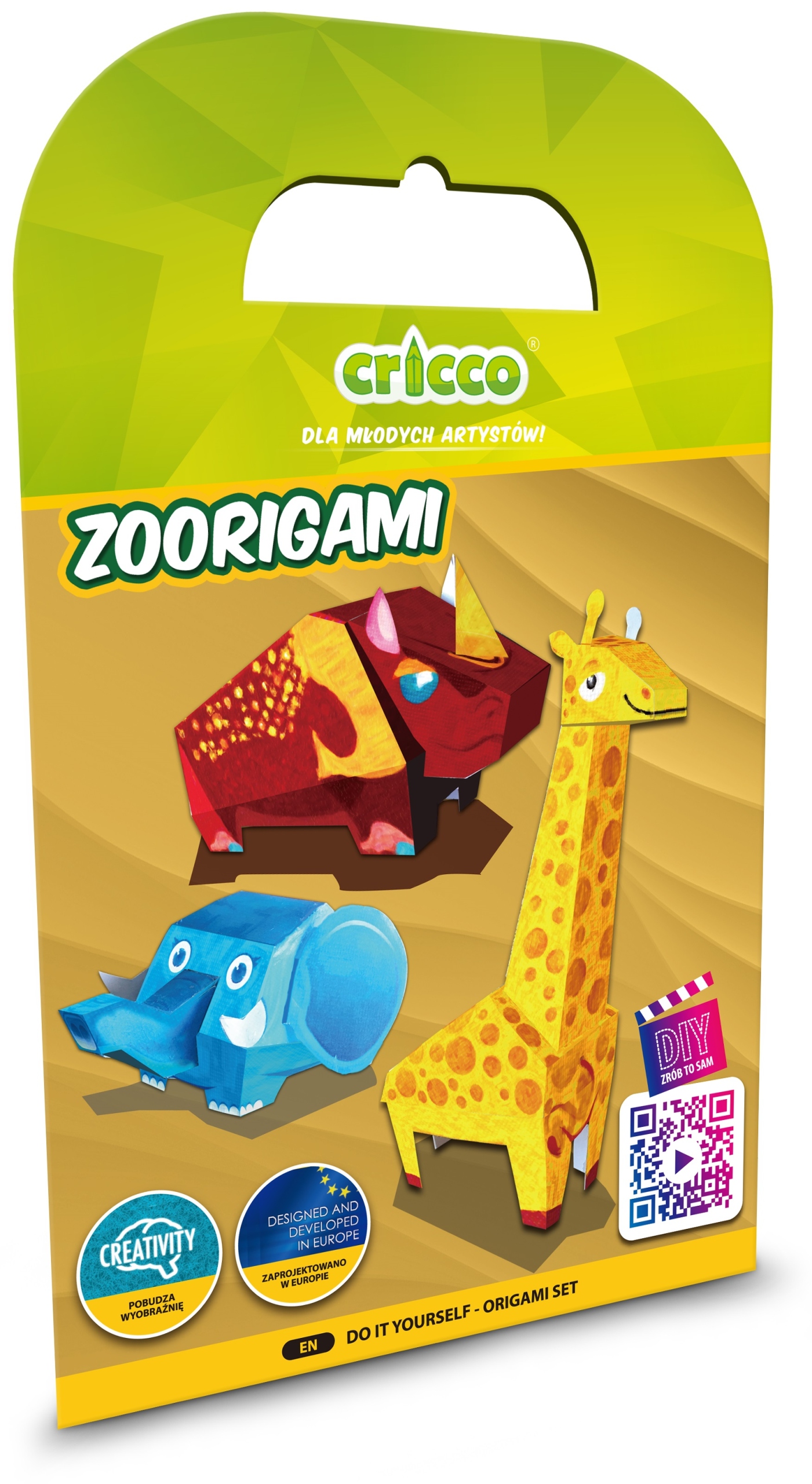

Cricco Zoorigami origami zwierzaki wycinanka Diy