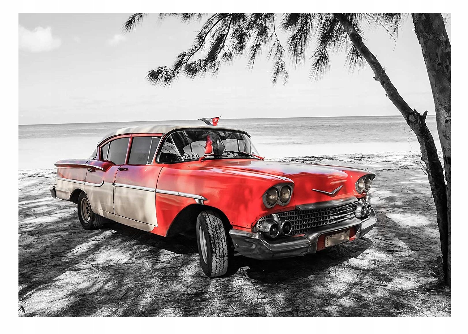 Fototapeta Staré Auto Retro Pláž More 416x254