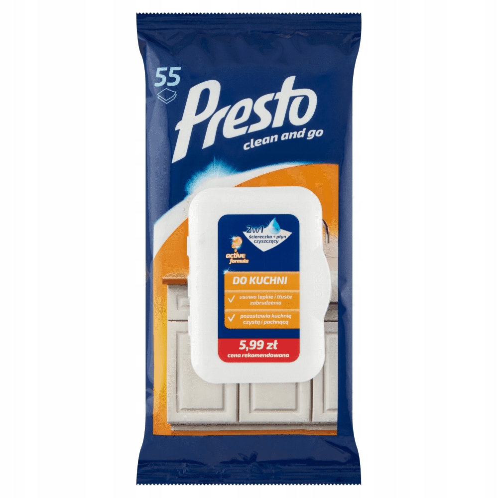 

Presto Chusteczki Nawilżane Kuchnia 55 Sztuk