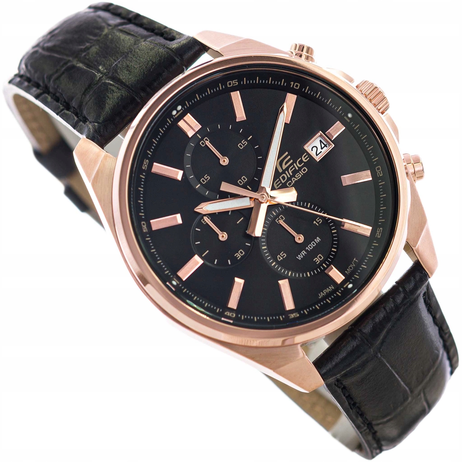 Pánské Hodinky Casio Edifice EFV-610ECL-1AUEF Černé Na Řemínku Datumovka 100 M