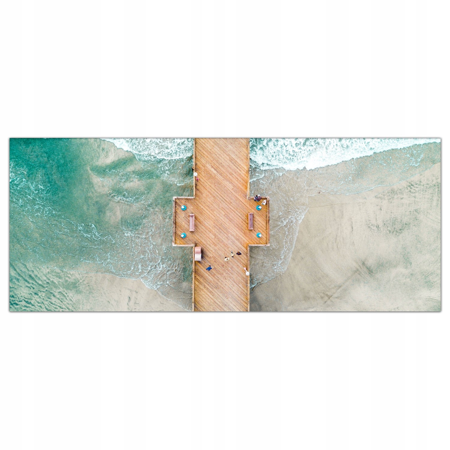 

Obraz na szkle Foto Molo Plaża Krajobraz 125x50