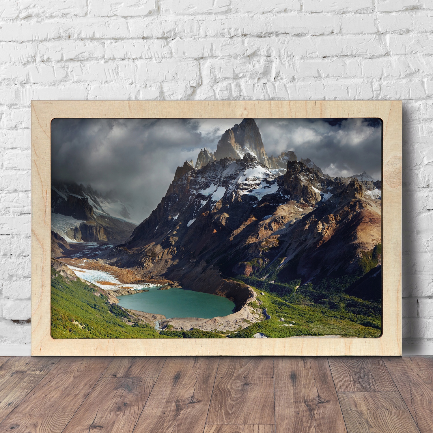 Nástěnný obraz s eko rámečkem Hory Andy jezero 60x40