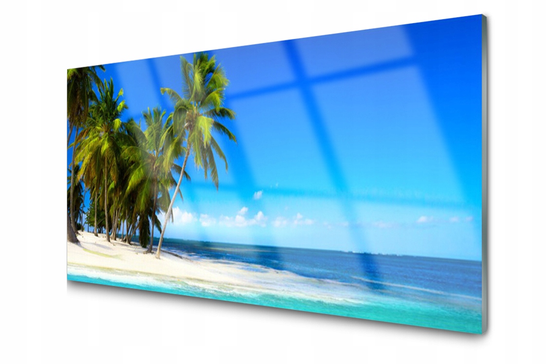 

Panel szklany dekor Palma Drzewo Morze 120x60