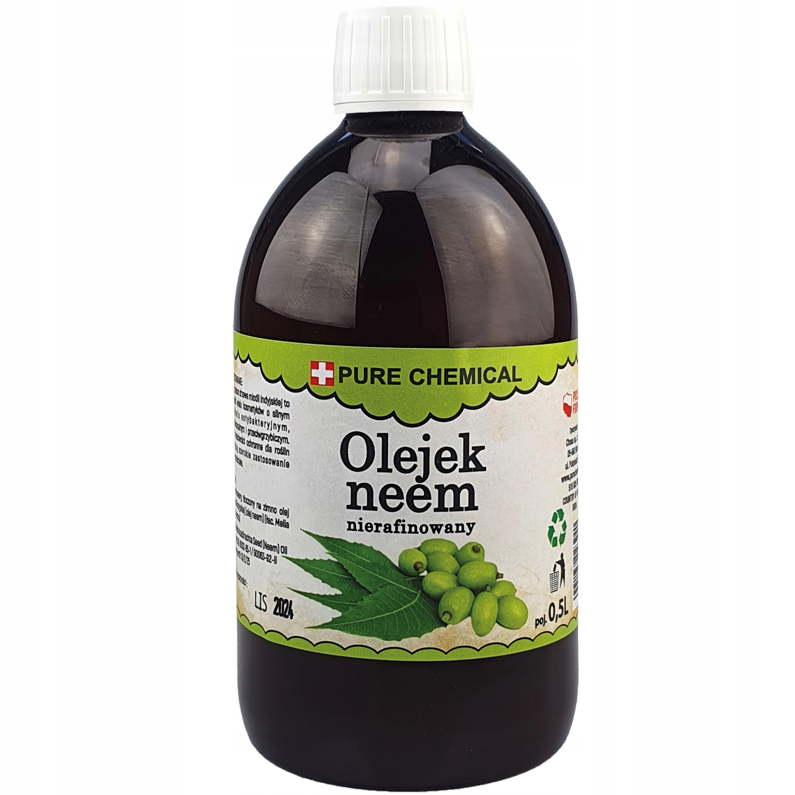 

Olejek Neem Nierafinowany Tłoczony Na Zimno 500ml