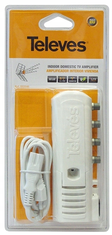 Zosilňovač Televes zosilňovač 47-790 Mhz DVB-T/T2 filter lte 6 db 552240