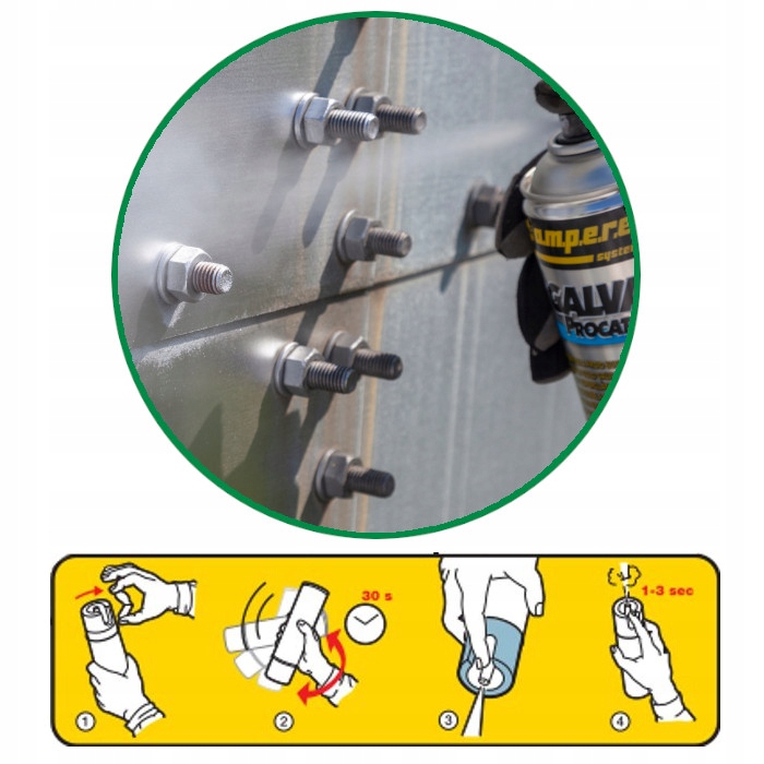 AMPERE Farba Galva Procat superbłysk 500ml cynk Pojemność 500 ml